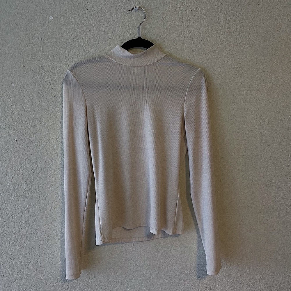 White Sheer Turtleneck